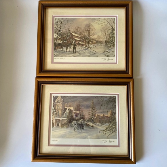 Pair of Vintage Lithograph Prints by Peter Robson Fine Art Wall Decor - Picture 1 of 8